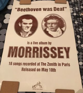 Morrissey Beethoven Was Deaf Promo Album Poster 30” X 20” 2