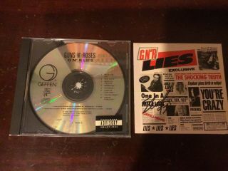 Guns N’ Roses Slash Autographed/signed Gnr Lies Cd