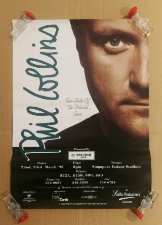 1995 Phil Collins Concert At Singapore Indoor Stadium Poster