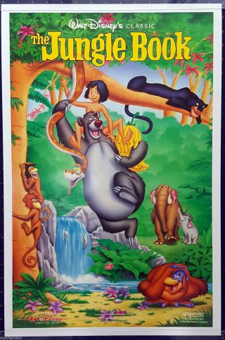 Jungle Book Rolled Australian One Sheet Movie Poster 1990s Disney