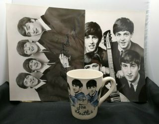 Lovely Very Rare Fan Club Tams The Beatles Mug And Signed Photos A320