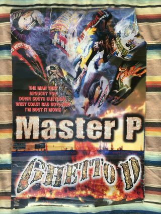 Vtg Master P Ghetto D No Limit Official 1997 Promo Poster 24 X 36 Priority Rare