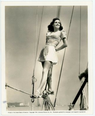 Hollywood Ingenue Carol Bruce Vintage 1942 Leggy Summertime Pin - Up Photograph