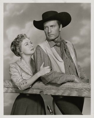 Audrey Totter,  George Montgomery Orig 1958 Photo From 1958 Western Tv Episode
