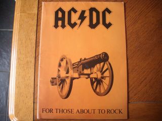 Ac/dc For Those About To Rock We Salute You Tour Programme Poster