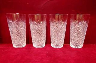 Hawkes Cut Glass American Brilliant Period Abp Signed Set Of 4 Glasses