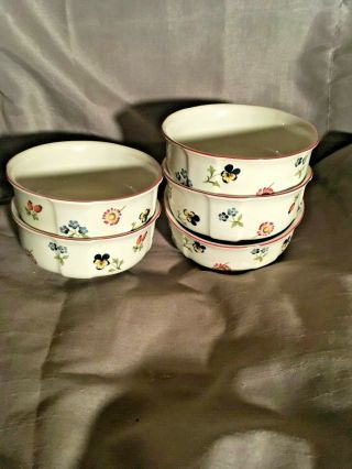 (5) Villeroy & Boch Petite Fleur Cereal Bowls