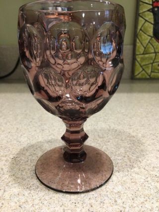 Heisey Imperial Provincial Plum 10 Oz Goblets 5.  5” Tall 7 Total