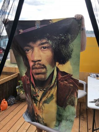 Vintage Jimmy Hendrix Poster - Huge 40 X 60.  Rough Around The Edges.