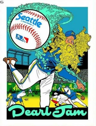 Pearl Jam Seattle Poster 2018 Ames Bros Safeco Field The Home Shows August 8&10