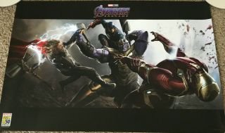 Sdcc Comic Con 2019 Marvel Avengers Endgame Poster Le Rare Thanos Exclusive Thor