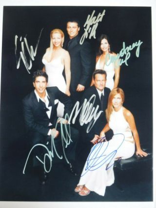 " Friends " Cast Signed By Six (6) Aniston,  Cox,  Perry,  Leblanc,  Kudrow,  Schwimmer