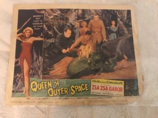 Queen Of Outer Space 1958 Mexican Lobby Card Movie Poster Zsa Zsa Gabor Sci - Fi