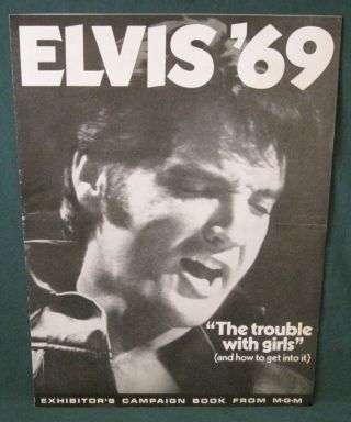Elvis Presley Mgm The Trouble With Girls Press Book Rare 1969