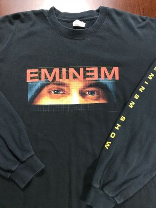 The Eminem Show Anger Management 2002 Tour Rap Long Sleeve Concert Shirt Sz L