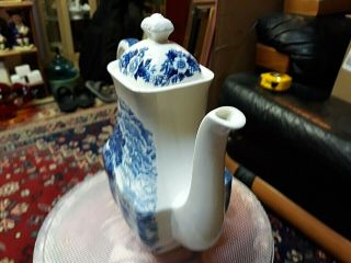 Royal Warwick LOCHS OF SCOTLAND BLUE Lomond Coffee Pot GORGEOUS & RARE 8