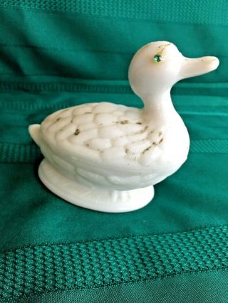 Swimming Duck Was Made By Vallerystahl Glass Co,  And It Came In Blue And White
