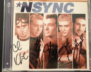 Nsync Autographed Cd Signed By Justin Timberlake,  Lance,  Joey,  Jc And Chris