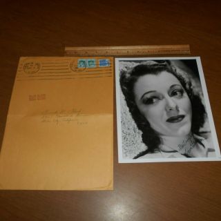Janet Gaynor Was An American Actress Hand Signed 8 X 10 Photo Envelope