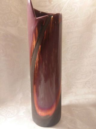 Raku Art Pottery Vase By Tony Evans 324,  No Box