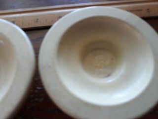 Vintage Rookwood pottery Matte Yellow Candle Holders 1923 Lotus Flower pat PAIR 5