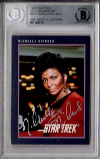 Beckett Nichelle Nichols Autographed - Signed 1991 Impel Star Trek Trading Card 41