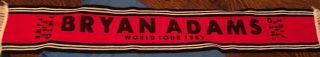 Vintgage Bryan Adams Into The Fire World Tour Red,  White & Black 46” Long - Pics