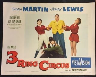 3 Ring Circus 1954 Cm 28x35 Movie Poster Dean Martin Jerry Lewis