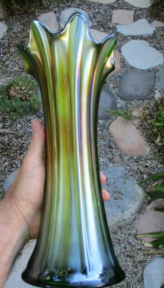 Green Northwood Midsize Thin Rib Vase