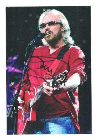 Barry Gibb Signed Autographed 4 X 6 Photo Singer Bee Gees B