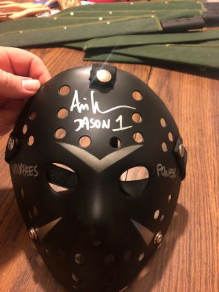 Ari Lehman Jason Voorhees Friday The 13th Signed Mask Jason 1 Black & Silver