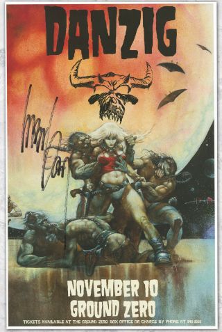 Glenn Danzig Autographed Concert Poster Samhain,  Misfits