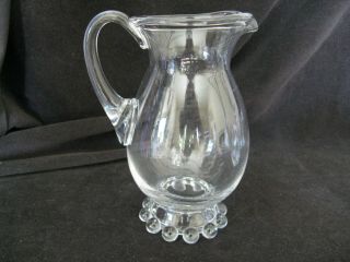 Imperial Clear Glass Candlewick Cocktail / Juice Pitcher,  6 3/4 "