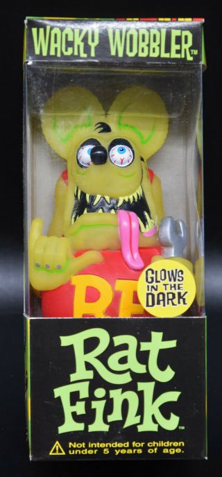 Rat - Fink (grey) With Spanner - Bobble - Head - Funko -
