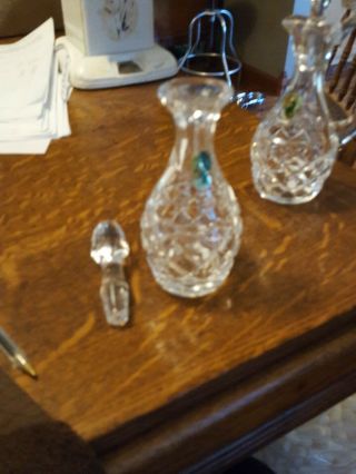 Waterford Crystal Glendore Vinegar/Oil Cruets,  Decanters,  OLD watermark on both 4