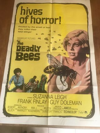 The Deadly Bees U.  S One Sheet - Horror Artwork