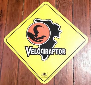 Rare 1993 Jurassic Park Movie Promo Display 4 - Spielberg Poster Sign Raptor