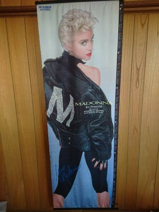 Madonna Mitsubishi Japan Hi - Fi Video Player Prize Big Fablic Tapestry 1987