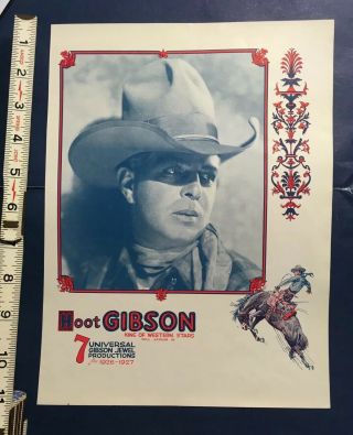Hoot Gibson Poster,  Western Movie Star,  Universal,  Mid 1920s