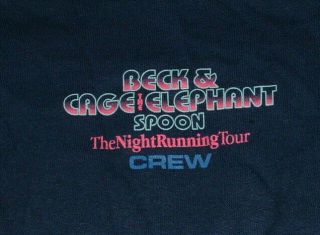 Beck Cage The Elephant Crew Only T Shirt L Setlist Backstage Pass 2019