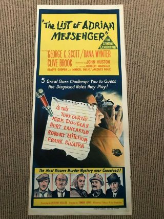 Movie Poster 13x30: The List Of Adrian Messenger (1963) Frank Sinatra