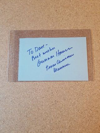 Gunnar Hansen Texas Chainsaw Massacre Signed Autograph Card With Sticker