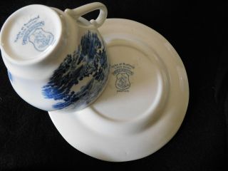 Lochs of Scotland Blue by Wedgwood set 4 plates,  4 cups/saucers,  4 fruit bowls 8