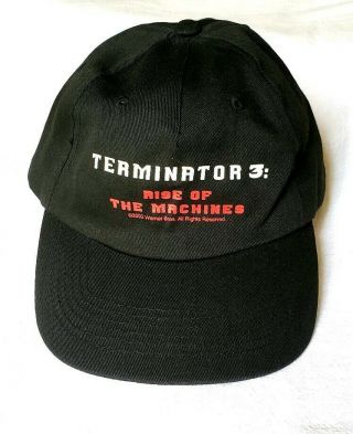 Rare 2003 Terminator 3 Rise Of The Machines Movie Promo Hat 1 - Arnold T - 800 T3