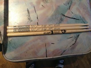 3 Doors Down Greg Upchurch Tour Drum Stick/ Band Pair Incl.