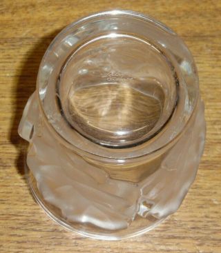 Lalique Crystal Leaf Vase - 4 5/8 