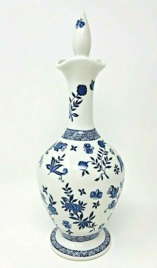 Vintage Coalport Porcelain Liquor Decanter Made In England Blue Birds And Bees