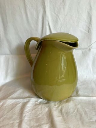 Russel Wright Steubenville Chartreuse Covered Pitcher