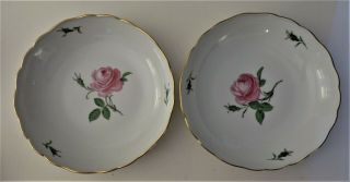 Fine Meissen 10 Inch Serving Bowls,  Ca.  1890 - 1920,