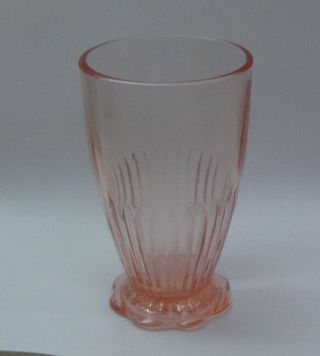 Anchor Hocking Lace Edge/old Colony Pink 10 1/2oz Footed Tumbler 5 "